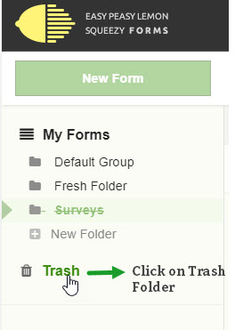 Select Trash Folder