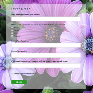 Florist Order Form Online