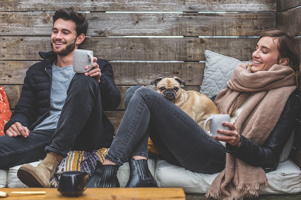 people having coffee