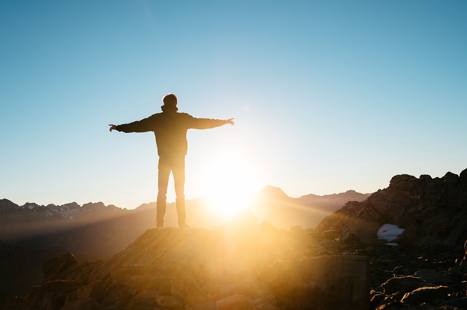 Man standing in the sunlight