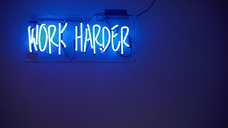 Work Harder neon Lights